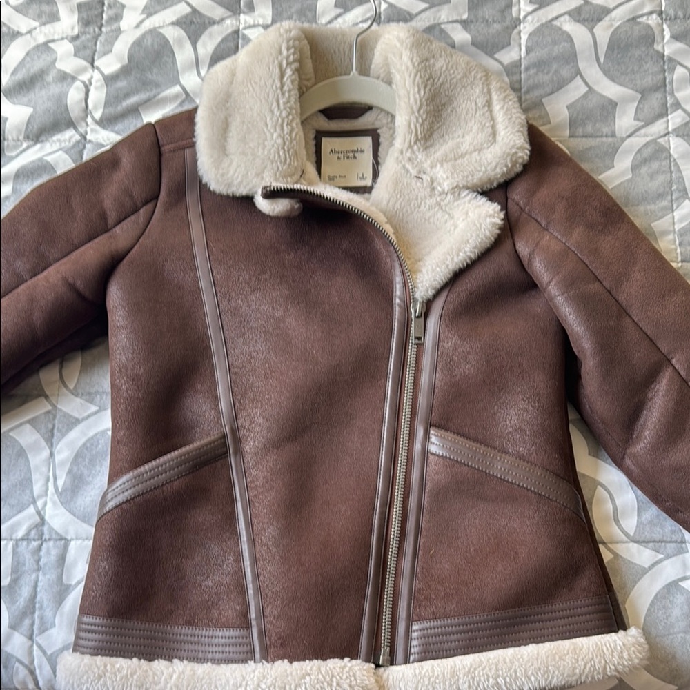 Abercrombie & Fitch Brown Shearling Jacket